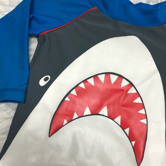 Mini Boden Shark Rashguard Boys Sz 2-3Y - Picture 4 of 9